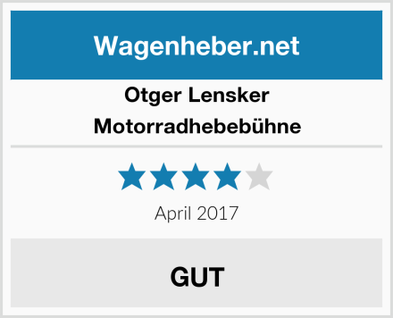 Otger Lensker Motorradhebebühne Test