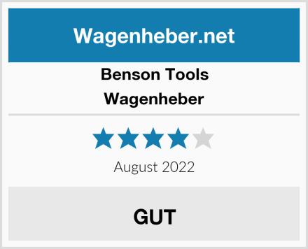 Benson Tools Wagenheber Test